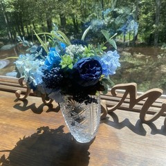 Bridal Wedding Bouquet Beautiful Budget Handmade Faux Flowers White Blue Green