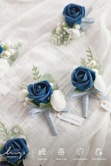 Ling’S Moment Boutonniere for Men, 6Pcs Groom Groomsmen Boutonniere, Artificial