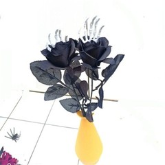 Halloween Rose Flower with Hand Bone for Home Bedroom Living-Room Decoration