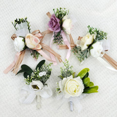 Artificial Silk Rose Wedding Bouquet – Bridal And Bridesmaid Floral Arrangement