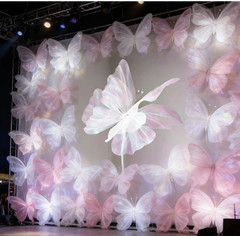 8pcs Giant Artificial Butterfly Decor 20”3D Butterflie for Wedding Party Decor