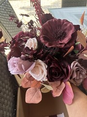 Ling Moment’s Red Burgundy/Marsala Wedding Bouquet
