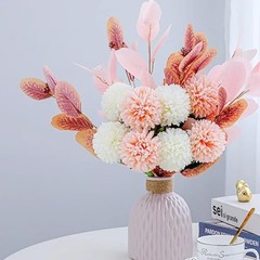 36 Pcs Artificial Chrysanthemums Heads Ball Flowers，Silk Light Pink