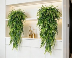 16X Artificial Wisteria Vine Garland Fake Flower Fern Plant Garden Wedding Decor