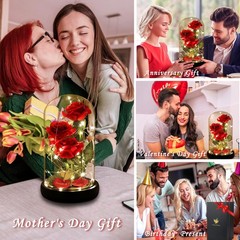 Valentines Day Gifts for Her,Valentines Decor Beauty and The Beast Rose Flowers