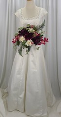 Boho Garden Succulent Faux Silk Wedding Bouquet