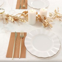 6 ft Metallic GOLD Artificial Magnolia Foliage Hanging LEAVES GARLAND Events
