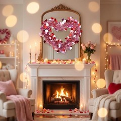 Pink Party-Decorations Garland – 33Ft Heart Streamers Paper Red,white,pink
