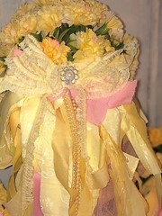 Sensational Pink and Yellow Wedding Bouqet set