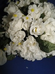 New Sullivan Inc. Snow White French Rose/Stephanotis Silk Flowers Bridal Bouquet
