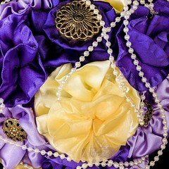 SALE! w75a Bridal Flower Bouquet Wedding Purple material Decor nosegay