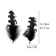 50pcs Curly Nagorie Goose Feathers 5-7inch for Hat Dress Decor Crafts DIY White