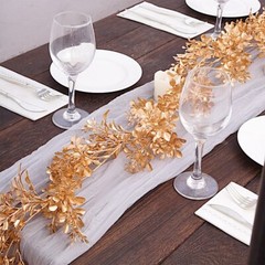 Gold 6 feet Artificial Boxwood Foliage Metallic Leaves GARLAND Party Decorations