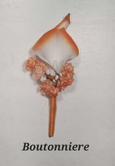 Orange White Rose Tiger Lily Bridal Wedding Bouquet Accessories