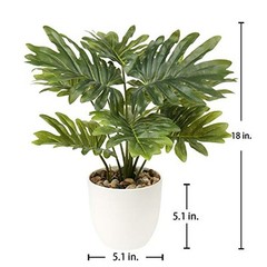 18” Tall Artificial Monstera Plant for Home Decor – Indoor Green Plants#04