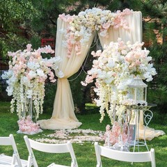 Sggvecsy Cherry Blossom Garland Artificial Flower Vines 2 2 Pack, Pink