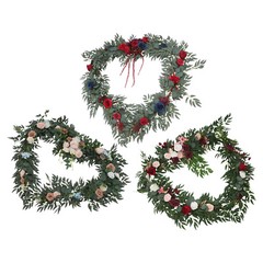 3-Style Artificial Floral Garland, for Wedding Decoration, Artificial Flower