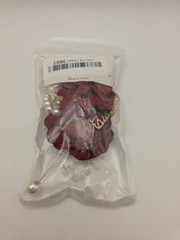 2Pcs Burgundy Rose Corsage and Boutonniere Set, Artificial Wrist Corsage Wristle