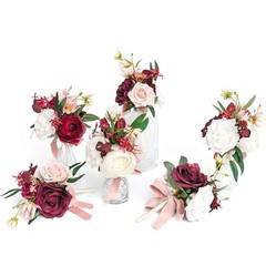 Ling’s Moment Wedding Flowers Mini Bridesmaid Bouquets Set of 6 Pre-Made Smal…