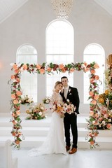 Lvydec 2 Pack Artificial Peony Flower Garland – 6ft Silk Peony Orange Flower …