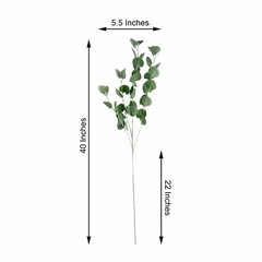 2 Green 40-Inch ARTIFICIAL EUCALYPTUS LEAVES Sprays Stems Wedding Party Supplies