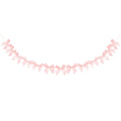 1 String of 13 PCS Light Pink Bow Garland Banner Decoration Party Bow