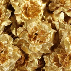 50Pcs Reusable Golden Artificial Silk Rose Flowers for Wedding Table Decoration