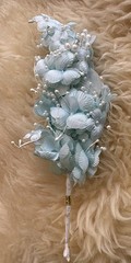 12 Light Blue Artificial Flower Spray Floral Pick Bridal Hair Piece Wedding