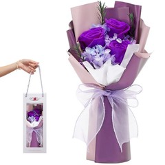 3 Roses Mothers Day Gift Flower Bouquet Gifts Delivery Purple Flower Set Her