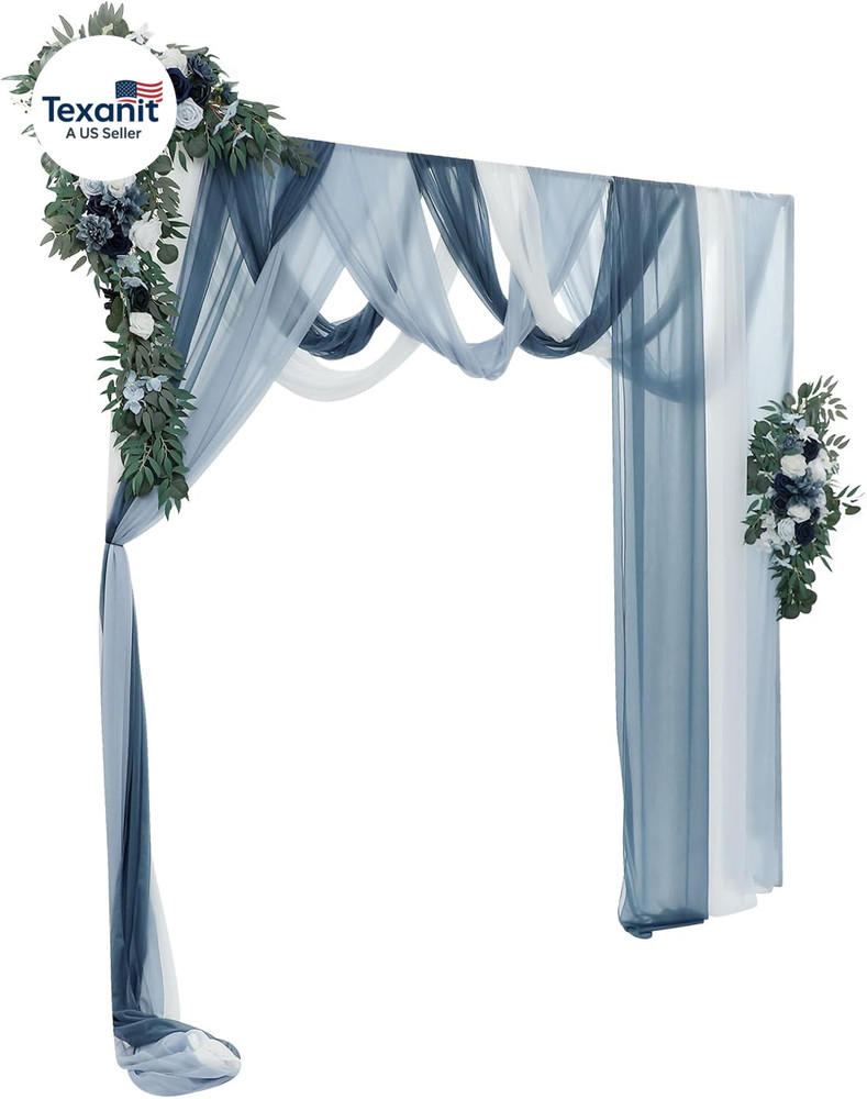 Artificial Wedding Arch Flowers Kit (Pack of 5), 2Pcss Realistic Silk Roses Flow