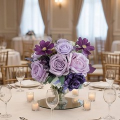 6Pcs Artificial Flower Bouquets for Bride and Bridesmaids Wedding Decoration