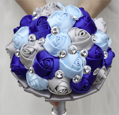 Pack of 20pcs Satin 4d Rose 2″ Craft Wedding Bride-Royal