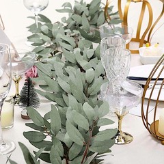 FROSTED GREEN 5 ft long Artificial Willow Foliage Garlands Wedding Decorations