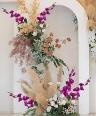 Gladiolus Artificial Flowers 10 PCS Silk Flowers Gladiolus Flowers 30 Fuchsia