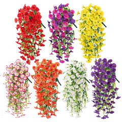 Artificial Flowers Plastic Fake Plants UV Resistant Home Wedding Corridor Decor