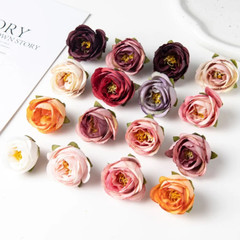 100pcs Tea Bud Roses Artificial Flowers Home Bridal Wedding Christmas Decor NEW