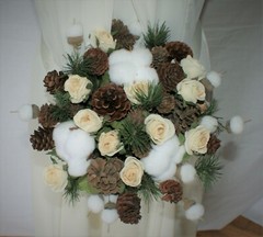 Woodland Rose Silk Wedding Bouquet