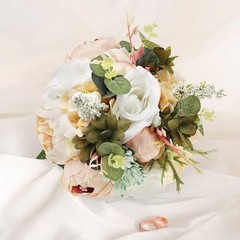 Versatile Wedding & Anniversary Bouquet – Artificial Flowers in Stunning Colors