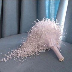 Wedding Bouquet Wedding Flowers Bride Bouquet All Pearl Bouquet Handmade Beaded