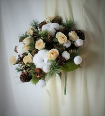 Woodland Rose Silk Wedding Bouquet