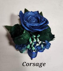 Navy Blue Hunter Green Rose Calla Lily Sola Bridal Wedding Bouquet Accessories