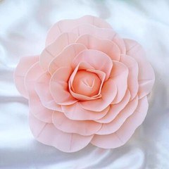 8 pcs 12″ Blush Artificial Large Roses Flowers Wall Backdrop Party Wedding