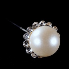 18-PACK BRIDAL CRYSTAL RHINESTONE & PEARL BOUQUET PICKS PINS