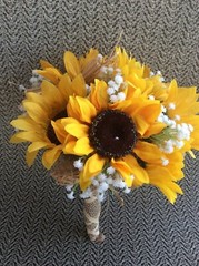 WEDDING FLOWERS BOUQUETS Decorations Sunflowers teal turquoise sale thru 9/1
