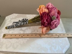 Sola brand faux floral bouquets wood carved roses & more 3 bouquets total