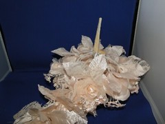 New Oddity Inc Peach Satin Roses and Pedal Flowers Bridal Bouquet