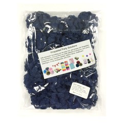 Wrapables Shabby Chic Burlap Rose Flower (Set of 20), Midnight Blue