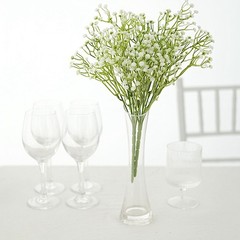 White 3 Bushes 14″ Faux Baby Breath Artificial Flowers Party Events Decorations