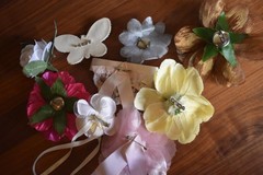 Flower Motif Corsage Boutoniere Brooch Pin Accessory set of 9 Pcs