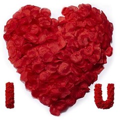 1200 Piezas De Petalos De Rosa Falsos Artificiales Para Bodas, Rojo